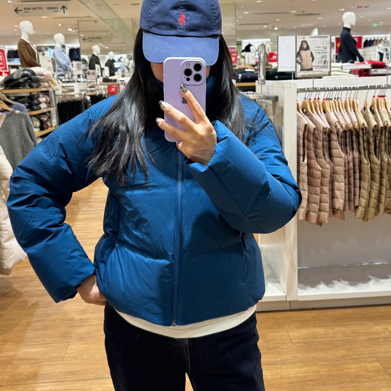 Original Quality Japanese Women's Seamless down Short Jacket/25 Autumn and Winter New Stand Collar Jacket Coat 478578