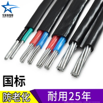 The national standard sixteenth aluminum core wire outdoor double 2 core 2 5 4 6 10 16 25 square household farm conversion cable