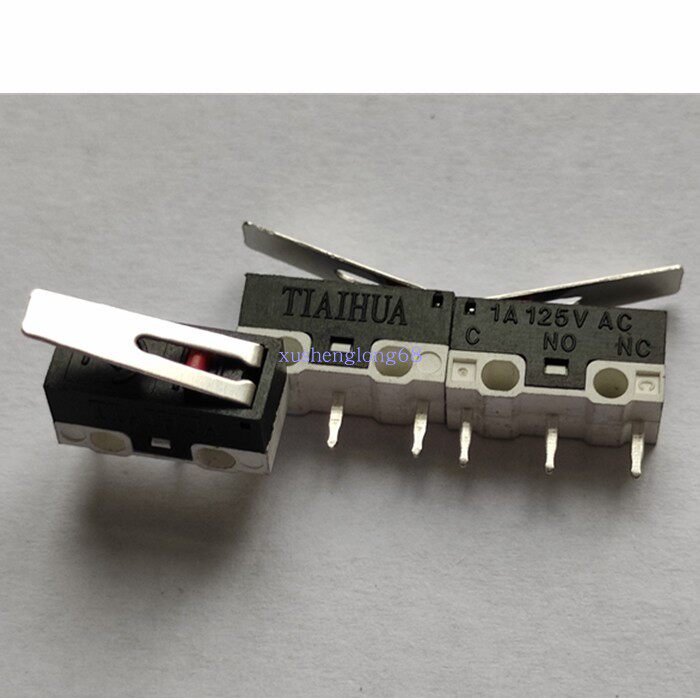 Microswitch TIAIHUA slide mouse switch computer light switch 1A 125V three-foot handle length 13 5mm