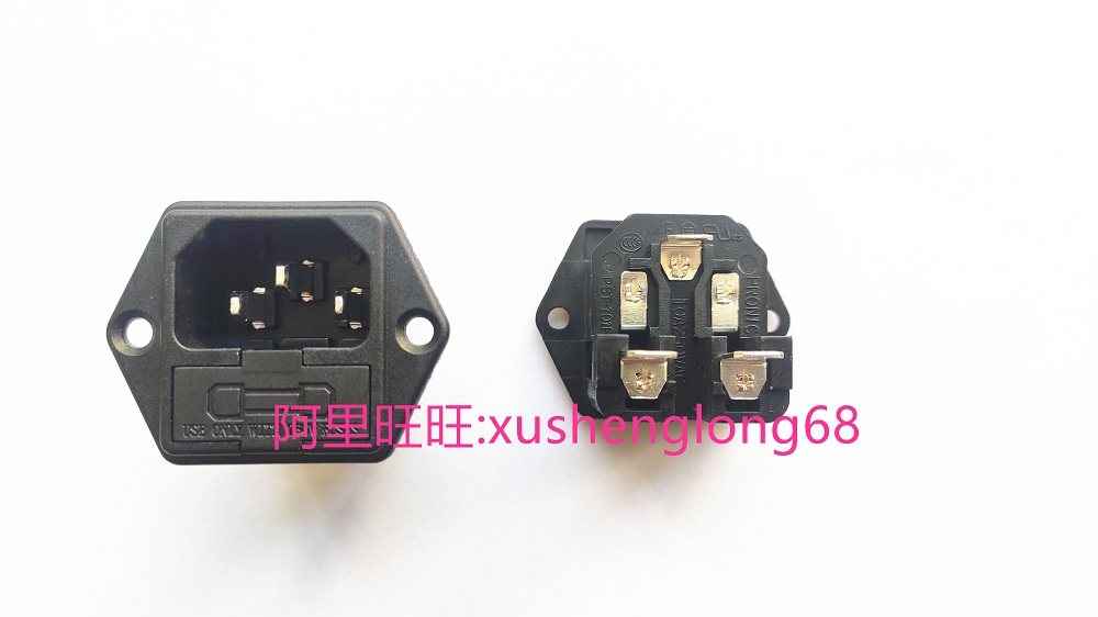 AC PRONIC socket PST-101F double fuse socket Inalways socket 0717