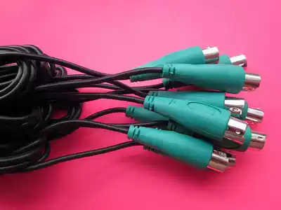 Mouse keyboard cable PS2 interface copper-clad steel wire OD2 8MM4 core over-powder wire round head six-needle thread length 1 5M