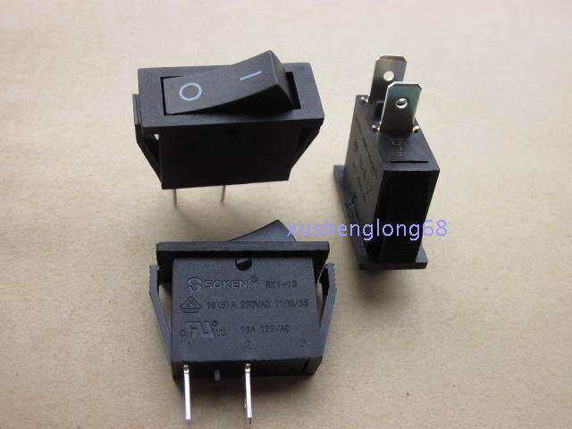 SOKEN Mastercard type rocker switch RK1-15 current 16A2 stalls 2 feet 15 * 32mm silver contact points