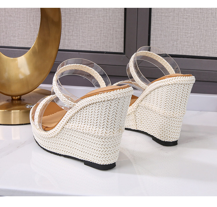 Sandal cao gót nữ đế xuồng mũi hở gót 16 cm phong cách Hàn Quốc — Màu trắng nhạt 12cm, Màu trắng nhạt 15cm, Trắng nhạt 10cm chi tiết 25