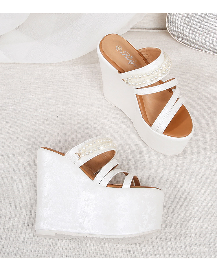 Sandal nữ hở mũi đế xuồng cao gót 15cm quai đơn phong cách tiên nữ — Trắng 10cm, Trắng 15cm, Đen 10cm, Đen 15cm chi tiết 27