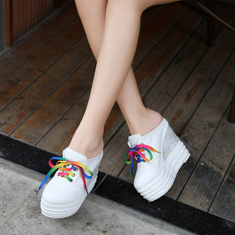 Giày cao gót đế xuồng platform siêu cao 15 cm cho nữ dáng nhỏ — Trắng 12cm, Trắng 15cm, Đen 12cm, Đen 15cm chi tiết 63
