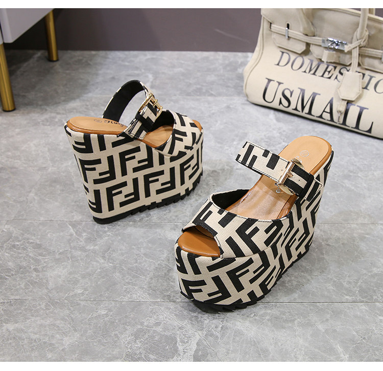 Sandal cao gót nữ hở mũi đế xuồng 11 cm — Đen 10cm, Đen 12cm, Đen 15cm chi tiết 16