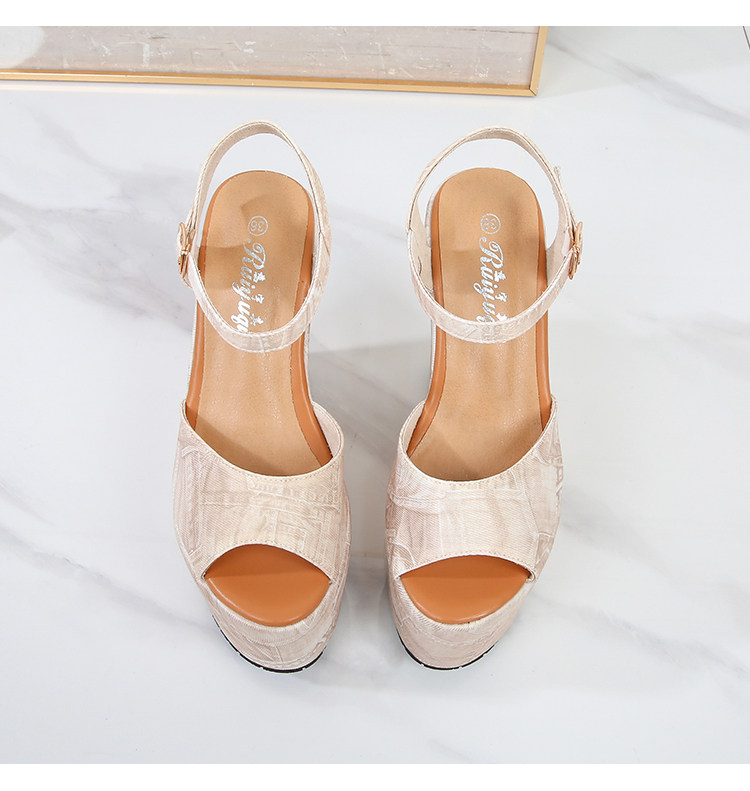 Sandal hở mũi nữ đế cao gót siêu cao denim thời trang — Hồng 10cm, Hồng 15cm, Mơ 10cm, Mơ 15cm chi tiết 36