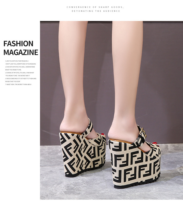 Sandal cao gót nữ hở mũi đế xuồng 11 cm — Đen 10cm, Đen 12cm, Đen 15cm chi tiết 7