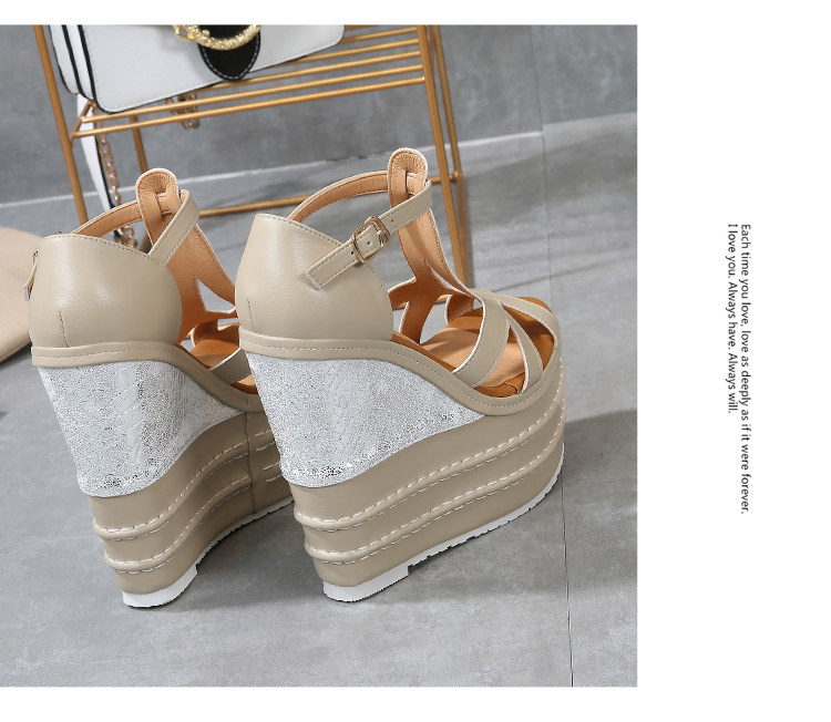 Sandal cao gót nữ hở mũi đế xuồng 10 cm phong cách boho — Mơ 14CM, Mơ 16CM, Trắng 14CM, Trắng 16CM chi tiết 28