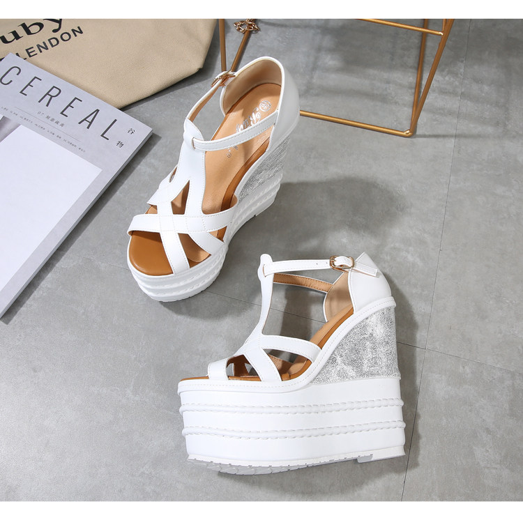 Sandal cao gót nữ hở mũi đế xuồng 10 cm phong cách boho — Mơ 14CM, Mơ 16CM, Trắng 14CM, Trắng 16CM chi tiết 34