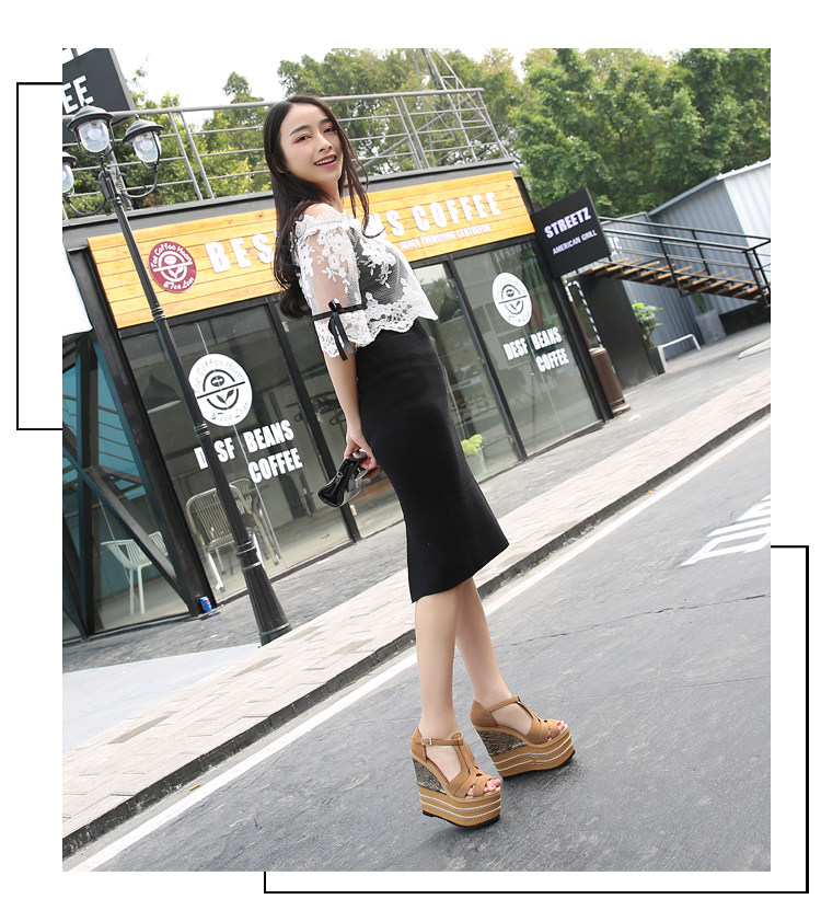 Dép sandal nữ đế xuồng cao gót mũi hở phong cách dân tộc — Màu cam 14cm, Màu cam 16cm, Nude 14cm (Màu da, 14cm), Tây 16cm chi tiết 64