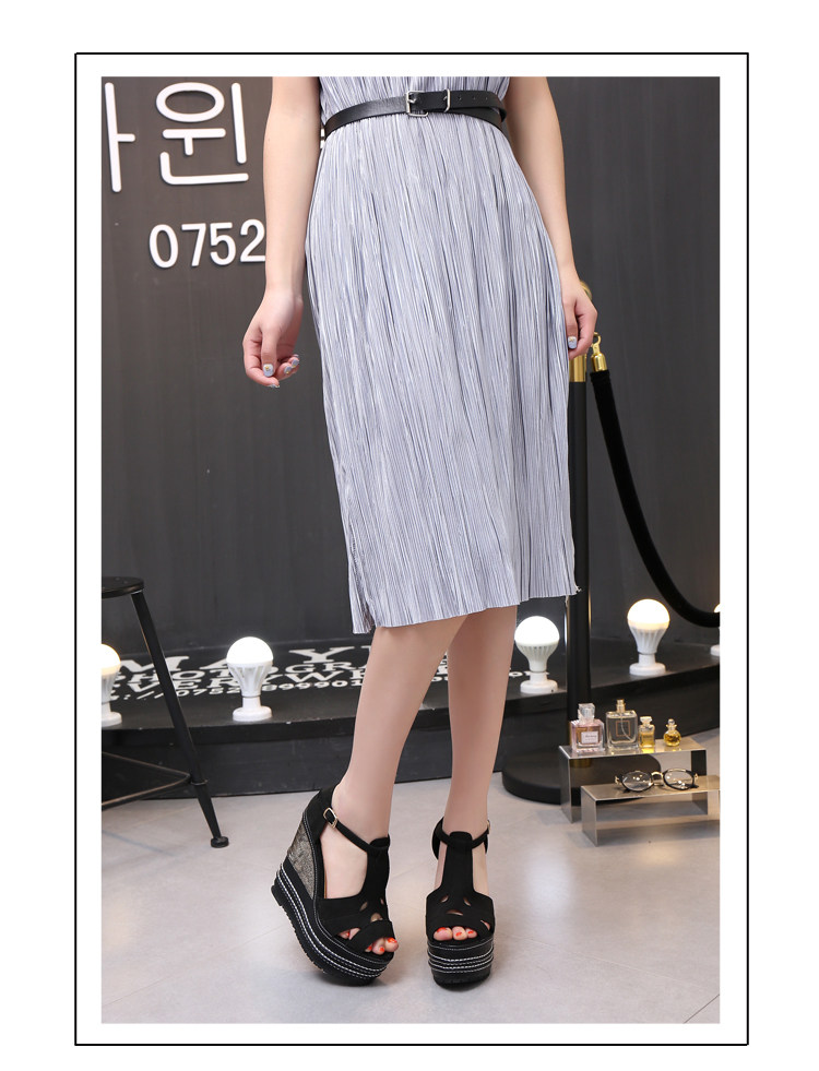 Dép sandal nữ đế xuồng cao gót mũi hở phong cách dân tộc — Màu cam 14cm, Màu cam 16cm, Nude 14cm (Màu da, 14cm), Tây 16cm chi tiết 38
