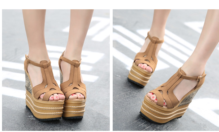 Dép sandal nữ đế xuồng cao gót mũi hở phong cách dân tộc — Màu cam 14cm, Màu cam 16cm, Nude 14cm (Màu da, 14cm), Tây 16cm chi tiết 61