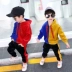 Trẻ em nhung vàng phù hợp với thời trang mùa thu và mùa đông mới quần áo trẻ em lông cừu hai mảnh cộng với cậu bé nhung ấm áp - Phù hợp với trẻ em quần dài cho bé gái Phù hợp với trẻ em