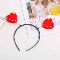 National Day hair hoop activity Festival decoration head buckle love headband flocking small headdress sports cheering props supplies