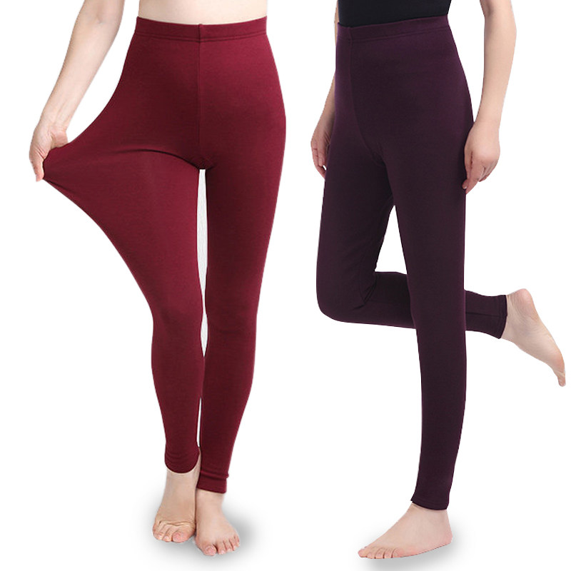 Medium-aged warm pants with cotton flannel with cotton pants high waist loose with large size and size for elderly beating mother to dress with thin sanitary pants