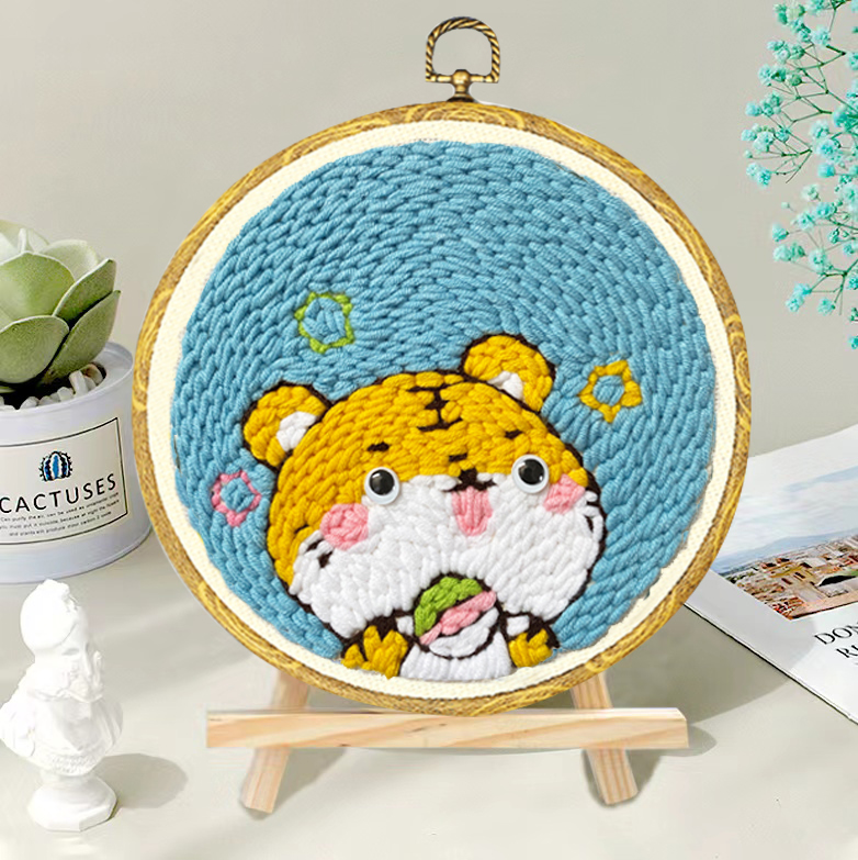 Fun Russian poke embroidered DIY material bag raw Xiao beginner wool painting handmade goat felt to send girlfriend