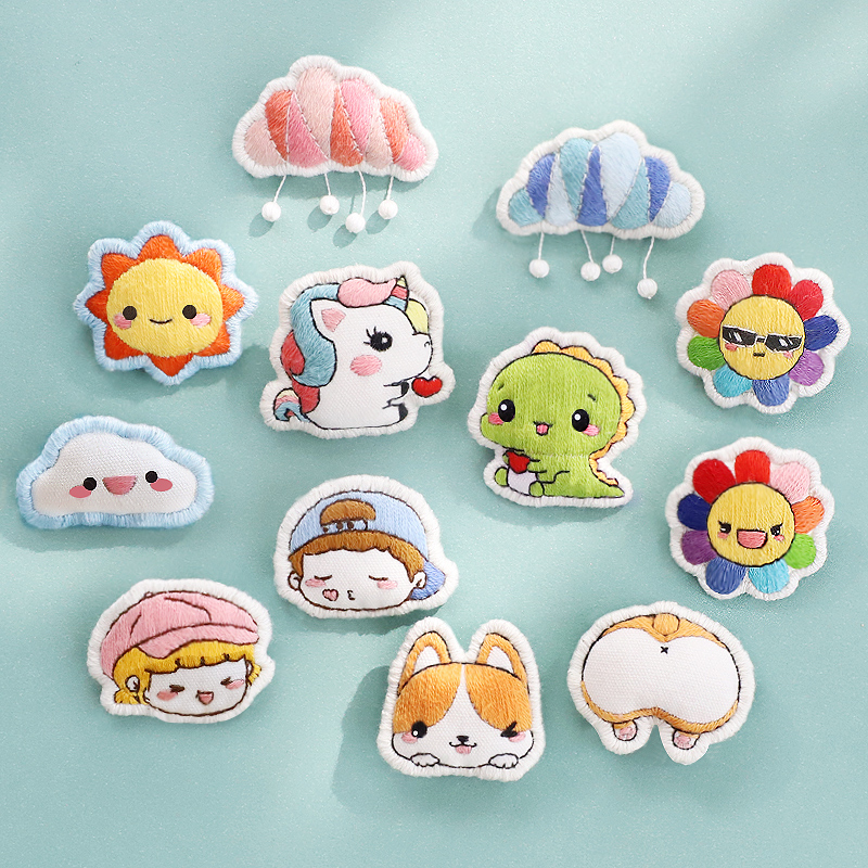 Brooch Embroidery Diy Handmade Self-Embroidered Pocketbook Material Bag Send Boyfriend Embroidered and Ping An fu New Pine