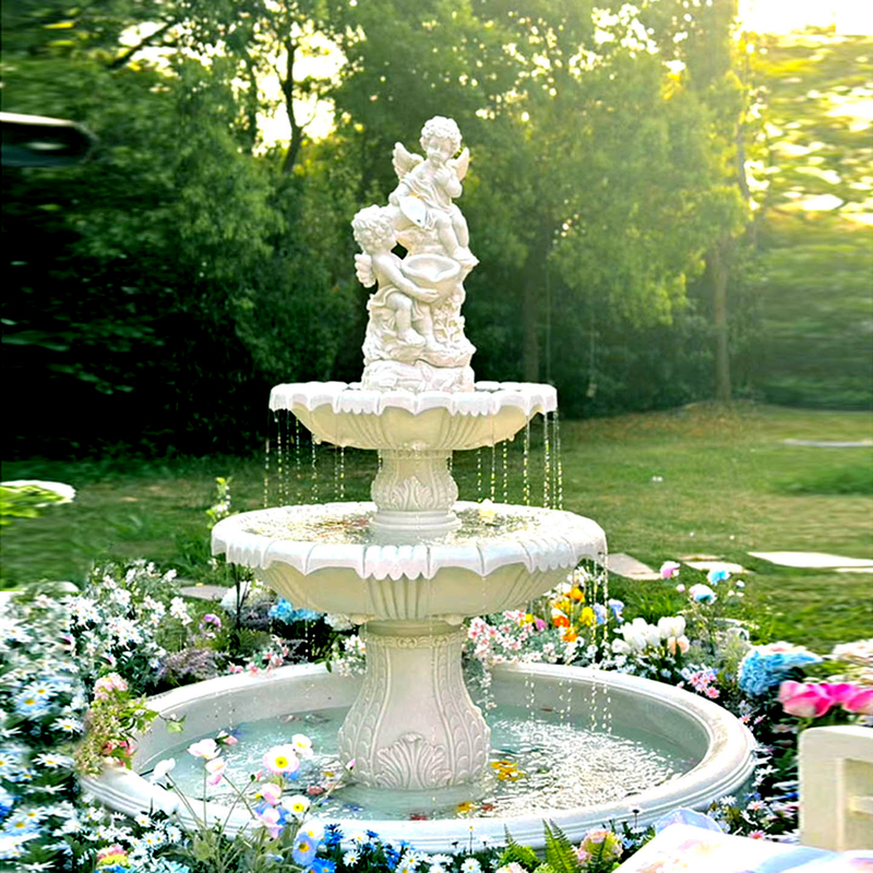 European-Style Courtyard Decoration Flowing Water Fountain Wedding Wishing Pool Villa Garden Terrace Fish Pond Outdoor Garden Ornaments