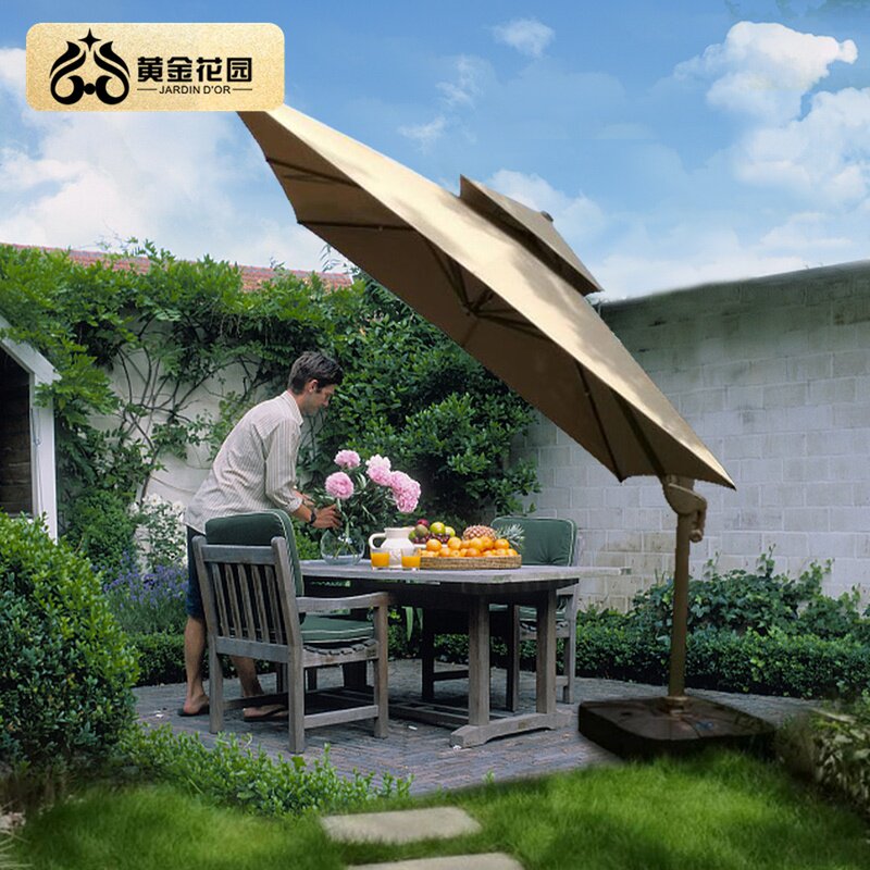 Outdoor parasol villa garden umbrella outdoor large sun umbrella side square Roman umbrella outdoor umbrella garden umbrella