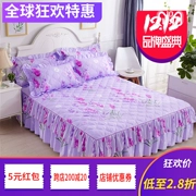 Full cotton đôi váy váy đơn mảnh ba mảnh trải giường tấm trải giường chống bụi 1,5 m 1,8 chà nhám bốn mảnh