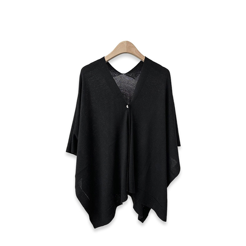 Japanese-Style Unprinted Cotton Shawl with Strong Twist and Buttons, Pure Cotton Knitted Cardigan for Women, Air-Conditioning Shirt Dde56A3S