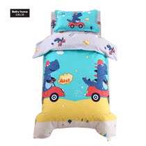 Car dinosaur pattern quilt cover cushion cover baby entrance to garden 3 pieces 6 pieces of bed goods children double face with quilt cover