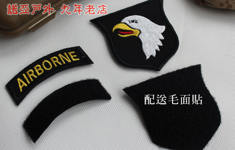 101 trong không khí phân chia ma thuật dán chương thêu băng tay ngù vai chương huy hiệu ngực epaulettes dán ngoài trời chương cờ Mỹ miếng dính quần áo