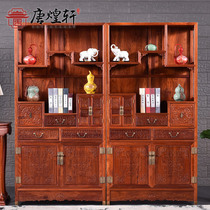 Tang Huangxuan mahogany furniture Myanmar rosewood wine cabinet living room solid wood new Chinese style locker storage cabinet display cabinet