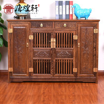 Mahogany furniture chicken wing wood porch shoe cabinet antique door hall large capacity three door solid wood shoe cabinet partition partition