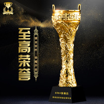 Supreme honor resin gold-plated trophy custom metal trophy resin custom creative trophy trophy trophy trophy making lettering