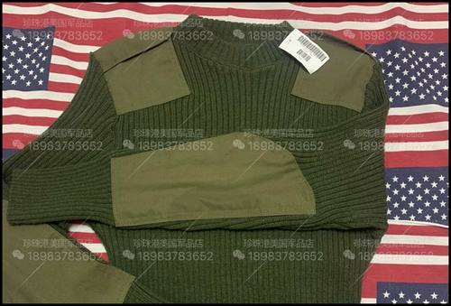 Американский корпус морской пехоты USMC Green Od Color Pure Wool свитер
