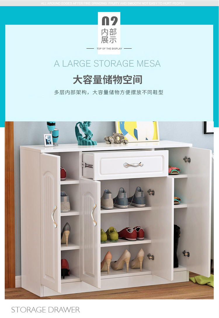 Châu Âu giày tối giản hiện đại sảnh tủ gỗ giá rẻ phòng khách tủ lối Simple giày giá đỡ lắp ráp đa năng - Buồng tủ quần áo cửa lùa