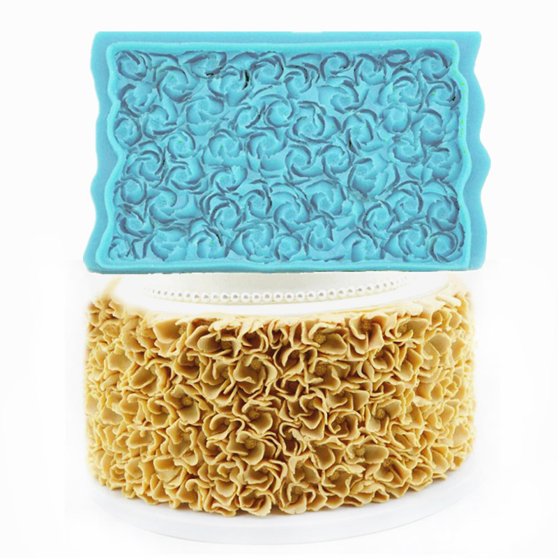 New product embroidered ball small flower turned sugar cake Silicone Mold Dry Pesto decoration mousse Chocolate Baking Tool Clay