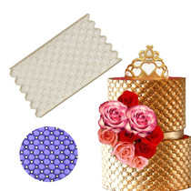 New product turning sugar cake silicone mold continuous quilting beads grid dry pace decoration chocolate baking clay