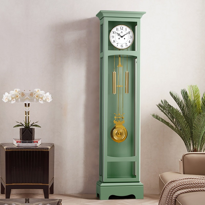 Bawang Watch Flagship Store Simple Pastoral Solid Wood Floor Clock European Fashion Big Grandfather Clock Home Decoration Pendulum Clock