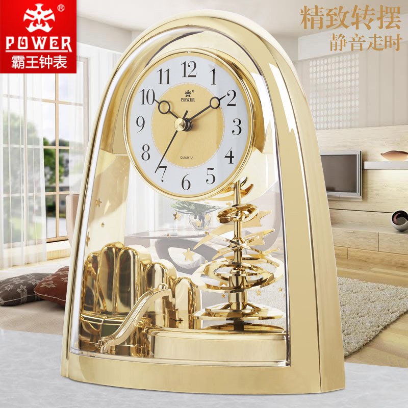 Barking watch and watch European style seat bell bedroom minimalist fashion creative retro living room Book room Decorative Muted Seat Clock
