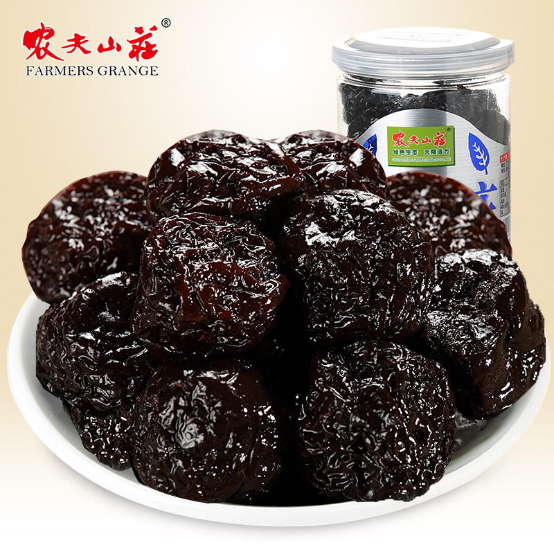 Nongfu Villa Dried Plum 220g bottle canned tomato plum meat snack Sweet plum candied fruit dried plum strips