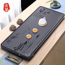 Wujin Stone tea tray Stone household simple kung fu tea tray whole piece natural original stone drainage small tea table