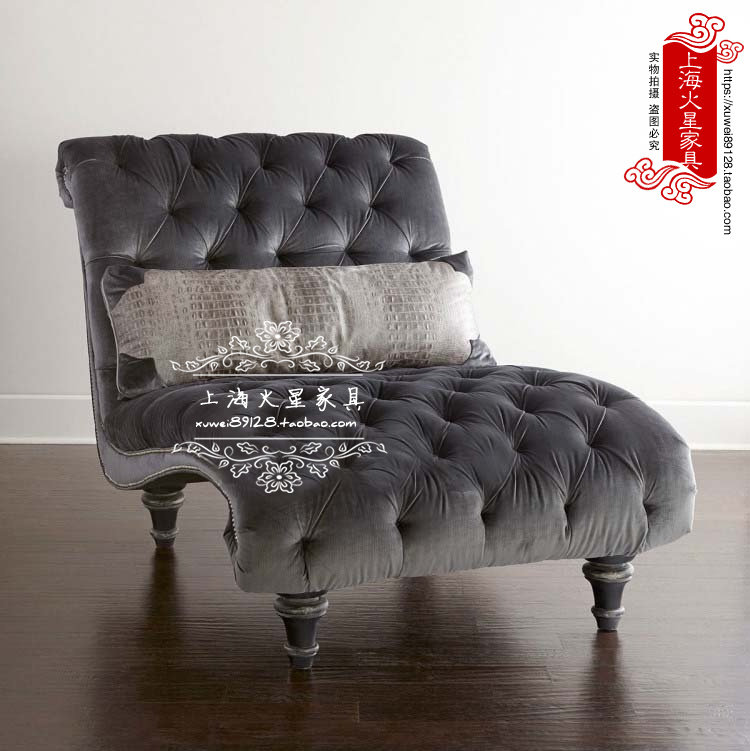 EuroMediterranean Solid Wood Noble Princess Chair American Countryside Cloth Art Pulling your Princess sofa French style outlet Guido-Taobao