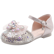 Belle Princess Sandals 2024 Summer New Style Big Childrens Rhinestone Bow Girls Shoes A5233B64