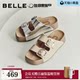 Zhang Jingyi's same Belle women's shoes Shengqiao Toast Shoes 2nd generation thick-soled Birkenstock slippers new cowhide outer slippers pre-order
