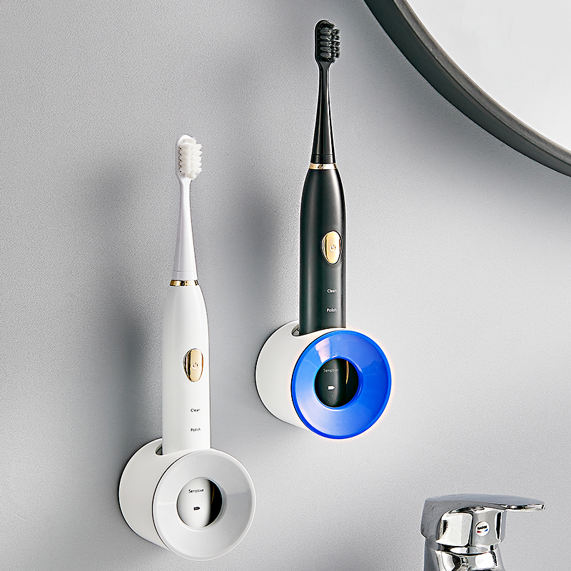 Electric Wall Type Toothbrush Holder Suction Wall Type Containing Base Placer Shelf Depository of perforated shelves Wall hanging
