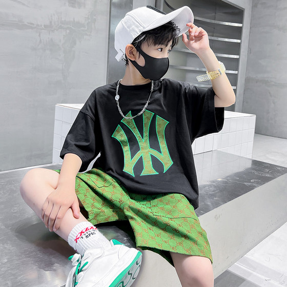 Children's clothing boys summer suit 2024 new summer thin style medium and large children's sports boys summer style cool and handsome trend