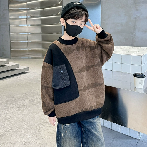 Детская летняя одежда, демисезонная зимняя утепленная толстовка для мальчиков, подходит для подростков, увеличенная толщина