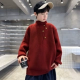 Демисезонный свитер для мальчиков, демисезонное детское флисовое трикотажное приятное телу термобелье, подходит для подростков, увеличенная толщина