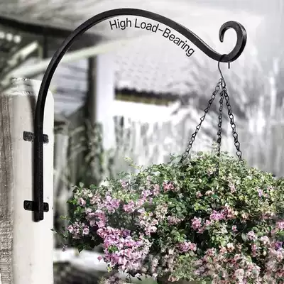 Iron adhesive hook flower basket hook hook hook hook hanging basket hanger hanging orchid bracket Wall Flower rack