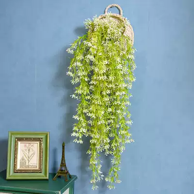 Hanging basket Wall-mounted flower pot Dried flower wall decoration hanging basket woven bird's nest flower basket Wall-mounted wall rattan hanging flower pot