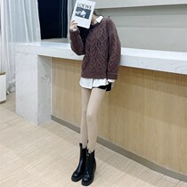 JUSTCC Kaka womens official flagship velvet thickened warm palace leg artifact belly step foot heart machine leggings