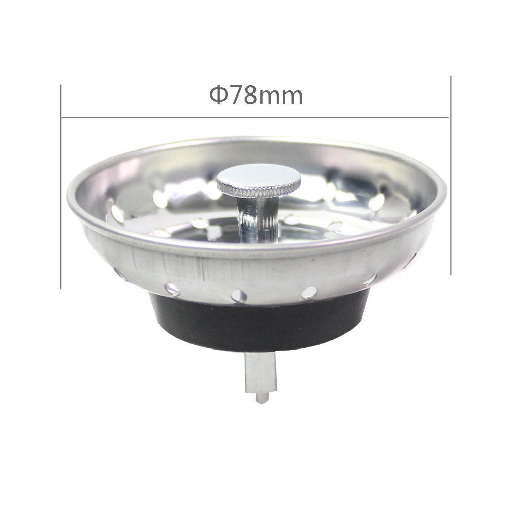 Kitchen sink old-fashioned sink American-style plug flat head 78mm filter accessories